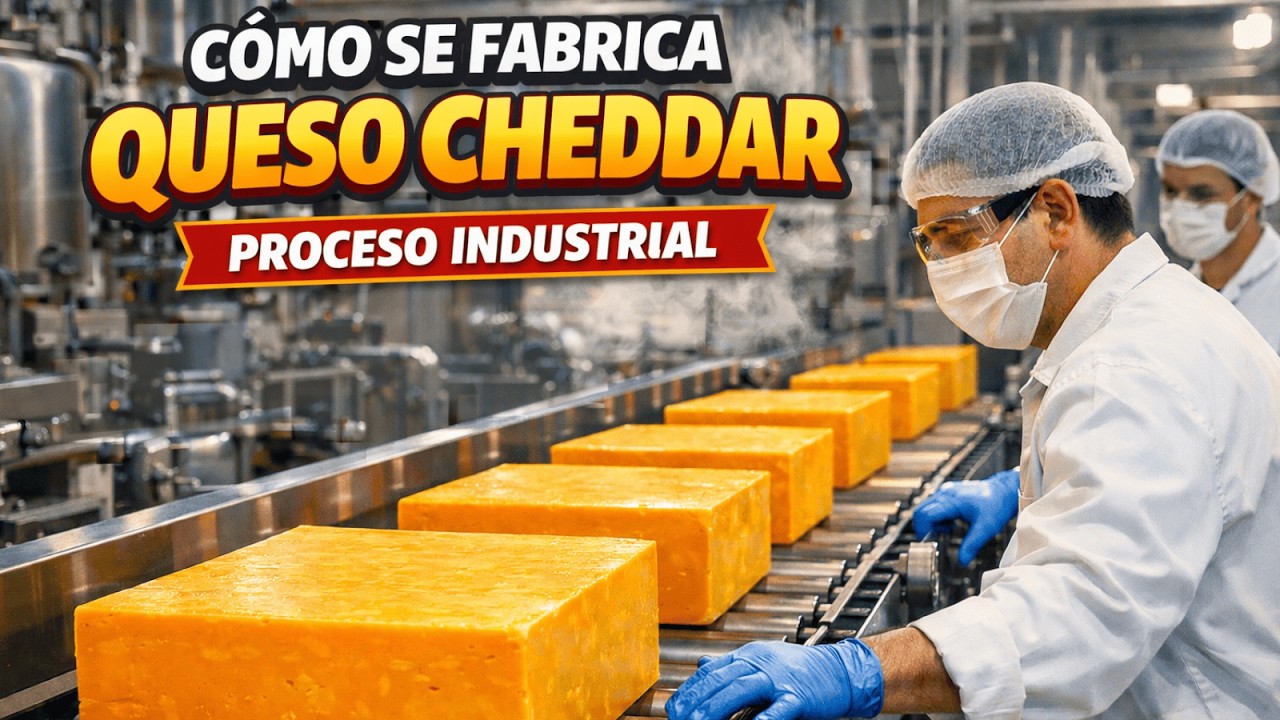 Cómo se Hace REALMENTE el QUESO CHEDDAR - La Impactante Verdad Industrial Detrás de Cada Bloque