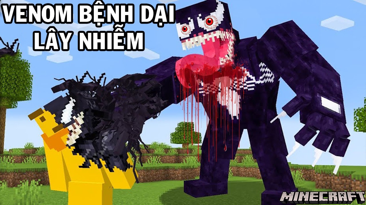 Triệu hồi Venom Bệnh Dại lây nhiễm ký sinh cho thằng bạn trong Minecraft | Game Short
