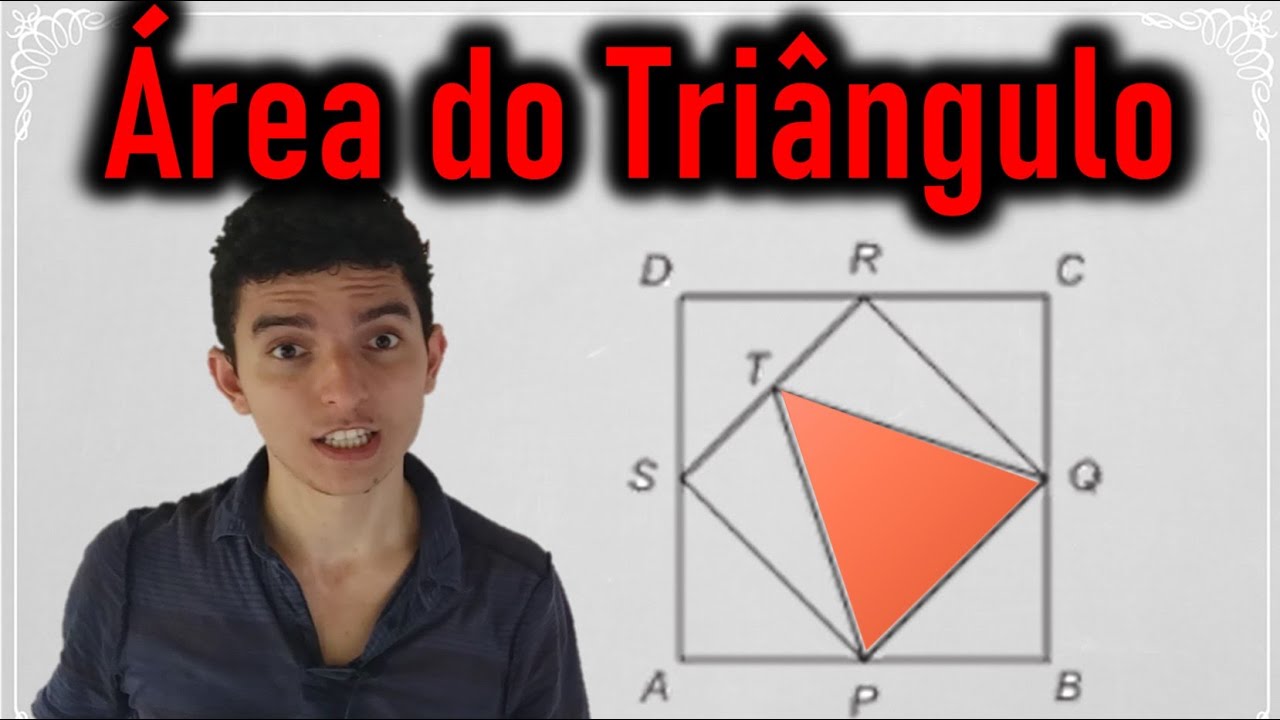 Como calcular a área do triângulo dentro de um quadrado - OBMEP