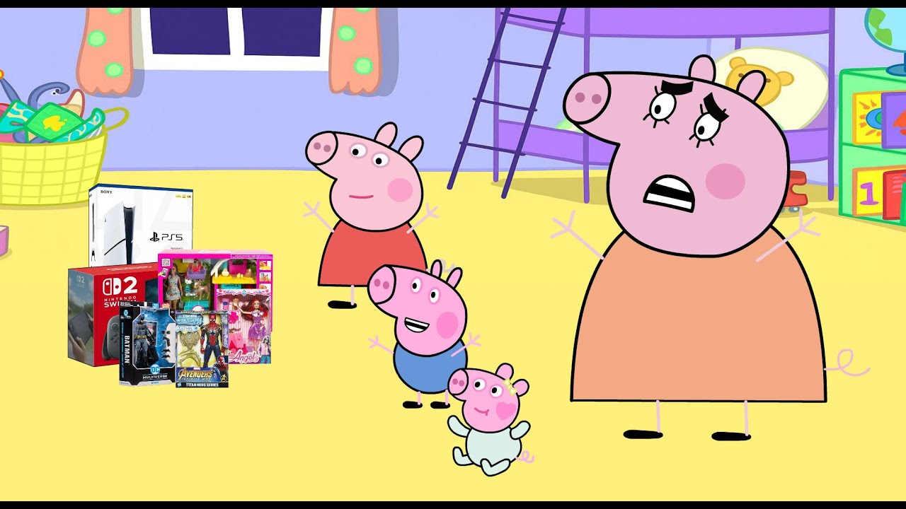 GEORGE CONSIGUE JUGUETES NUEVOS 🧸🤩😩 #peppapig 