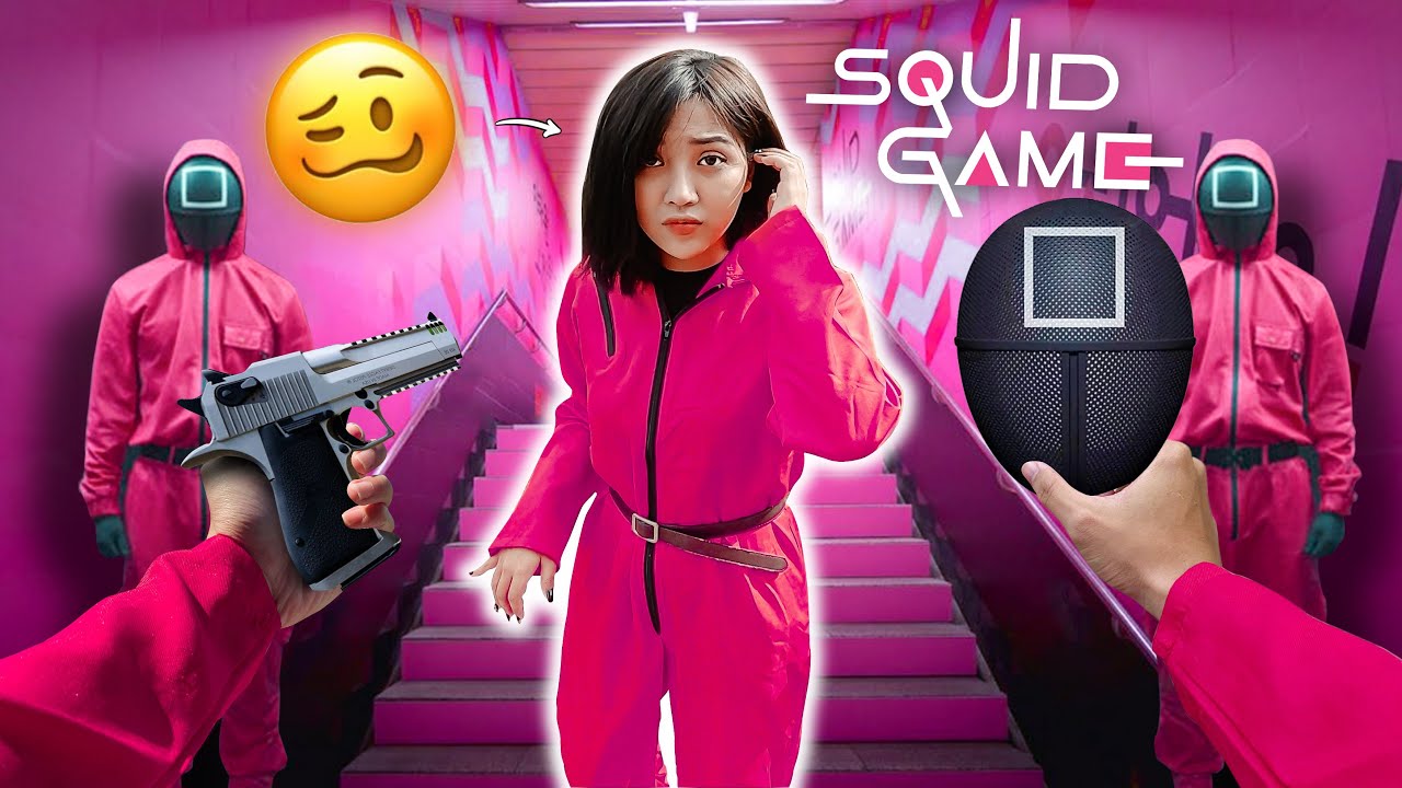 I TRIED TO MEET SQUID GAME PINK SOLDIER GIRLFRIEND (Epic Parkour Action POV) | HOMIC