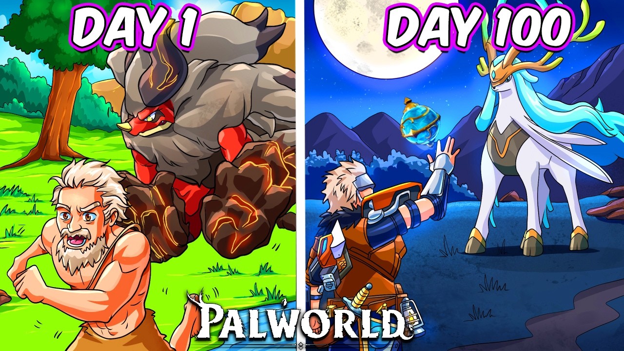 I Spent 100 Days In A PALWORLD RANDOMIZER Challenge! You Wont Believe What Happened....