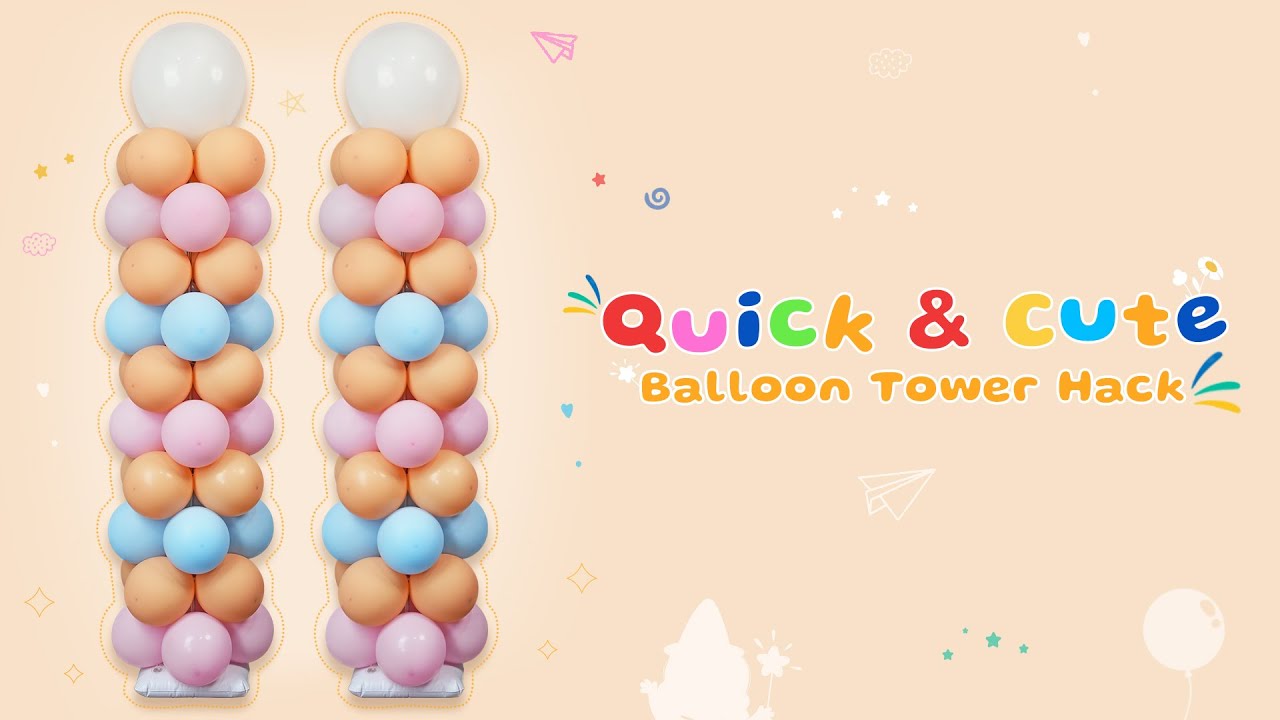 Too Cute to Miss! DIY Balloon Tower Hack🎈 