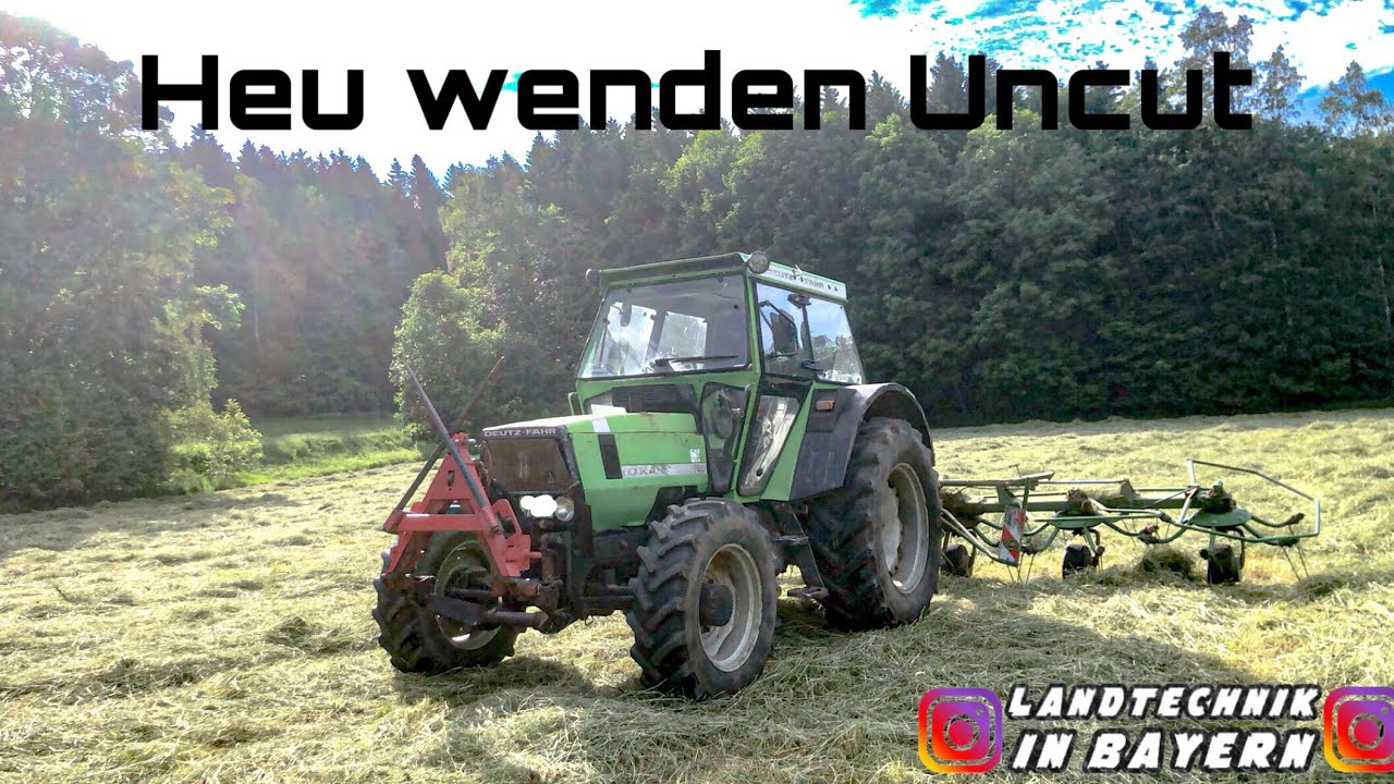 Deutz Fahr dx 4.70 SOUND PURE beim Heu wenden 2021 (Uncut)