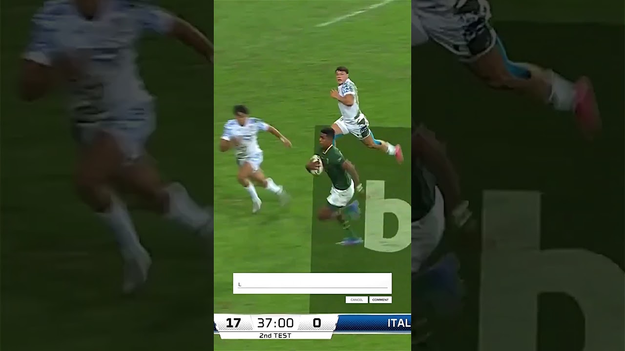 Canan Moodie FIRST Choice CENTER? Springboks vs Italy. #rugby