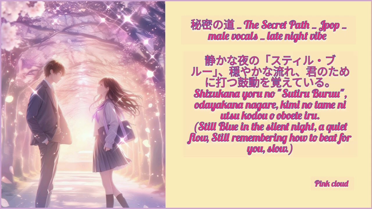 秘密の道_The Secret Path _ Jpop _ male vocals _ late night vibe_ Kanji , Romji and English lyrics coded 