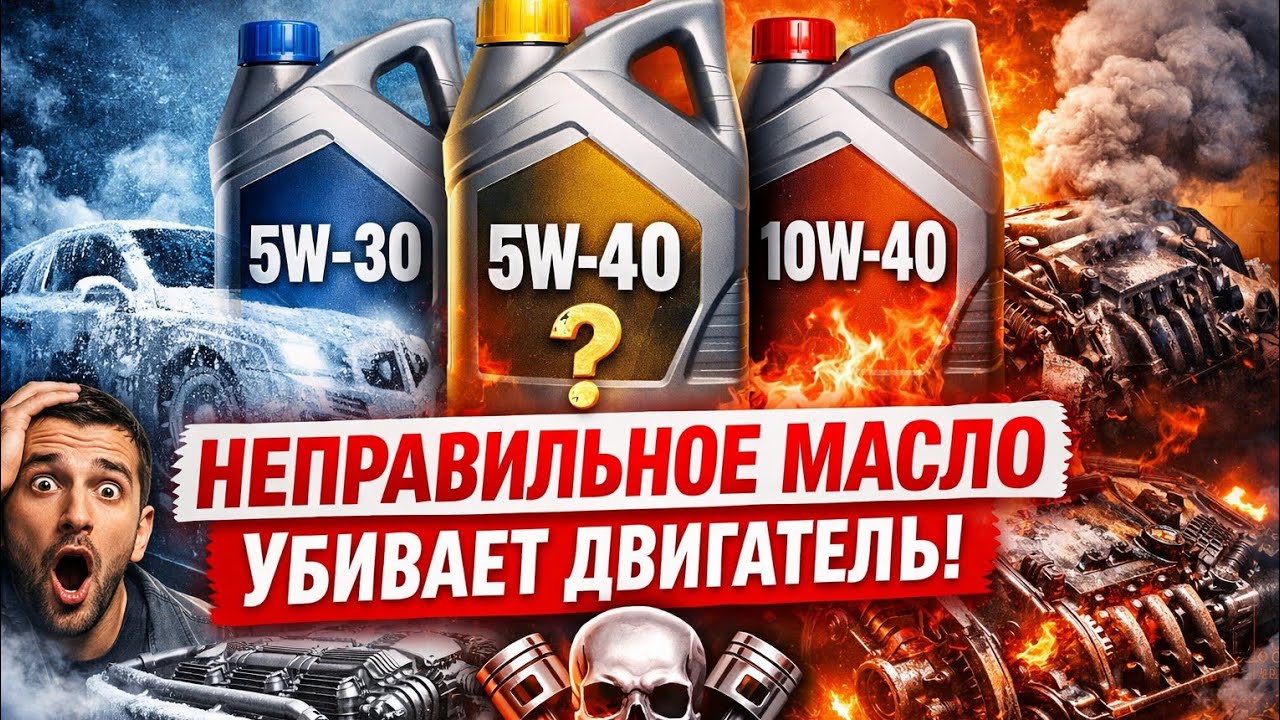 5W-30, 5W-40 или 10W-40? НЕПРАВИЛЬНОЕ масло УБИВАЕТ двигатель — вся правда о вязкости!