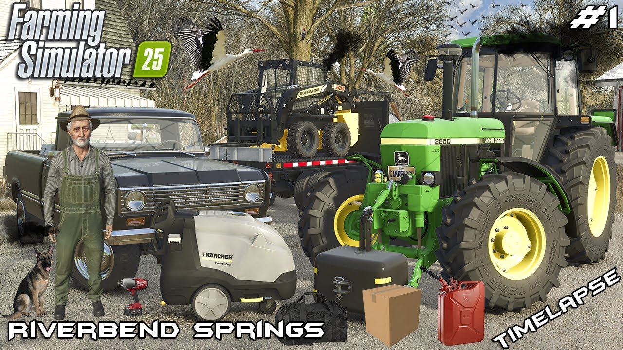 MOVING TO NEW FARM AND MEETING NEW PEOPLE | Animals on RIVERBEND | Farming Simulator 25 | Episode 1