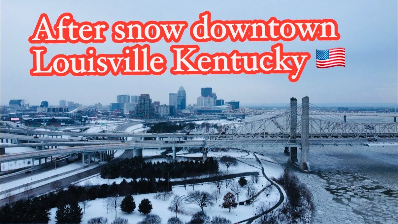 After snowfall downtown louiseville Kentucky vlog 