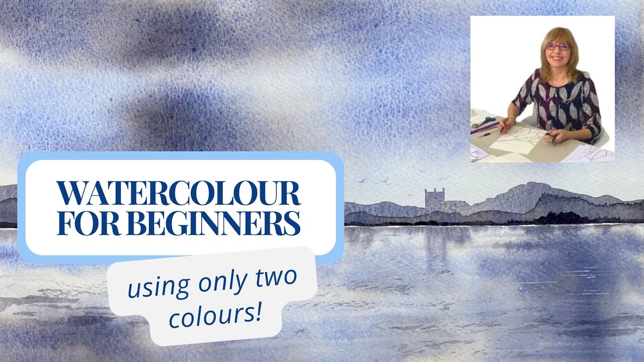 Watercolor (Watercolour) Made Simple: Wet-in-Wet demo for Beginners  (Using only 2 Colours!)