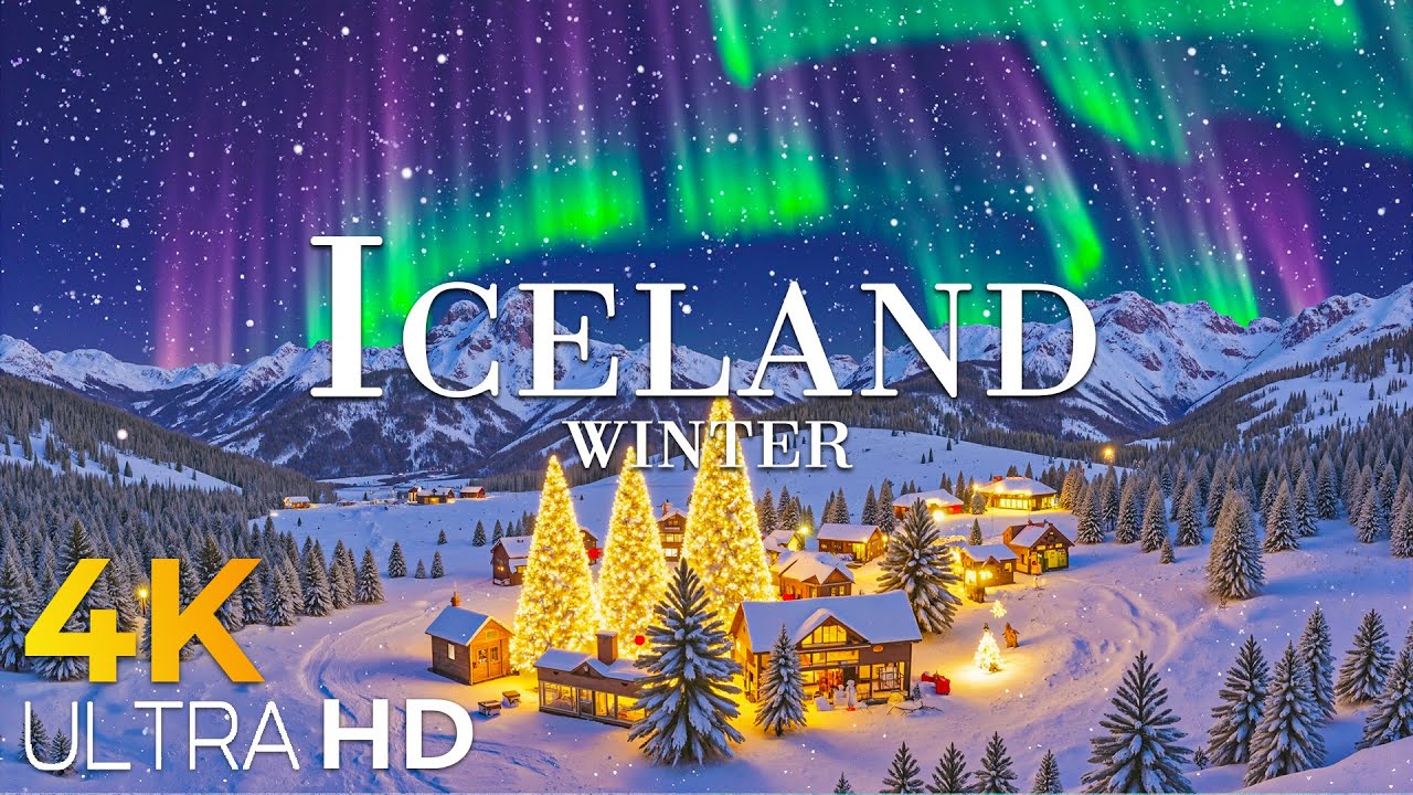 Christmas in Iceland 4K 🎄✨ Magical Holiday Lights & Snowy Nordic Landscapes ✨ 2025