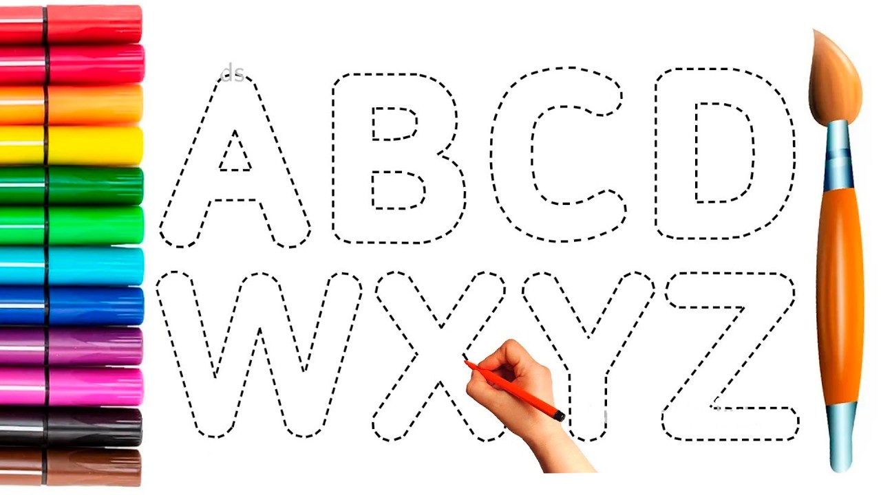 유아와 아이들을 위한 알파벳 그리기 색칠하기 모음  Easy Draw and Paint Alphabet | English for kids