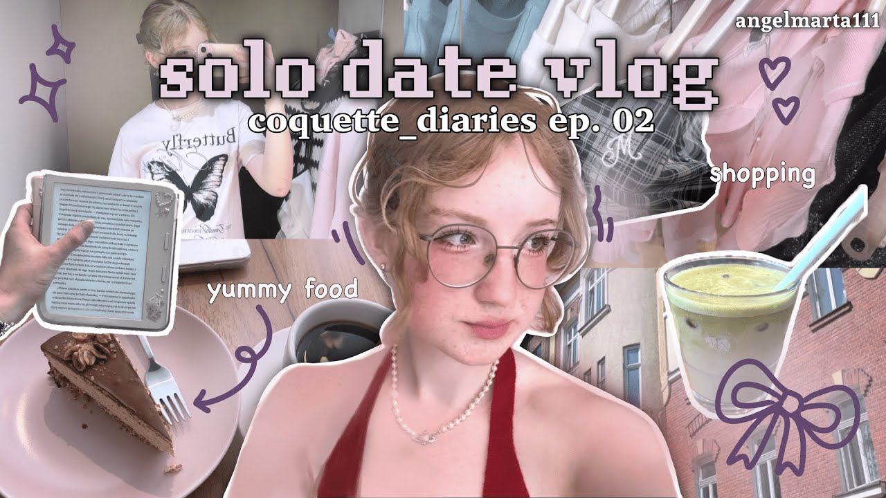 SOLO DATE VLOG 🍨💌 enjoying summer, city break, shopping, cafe, food | coquette_diaries.mp4 ep. 02