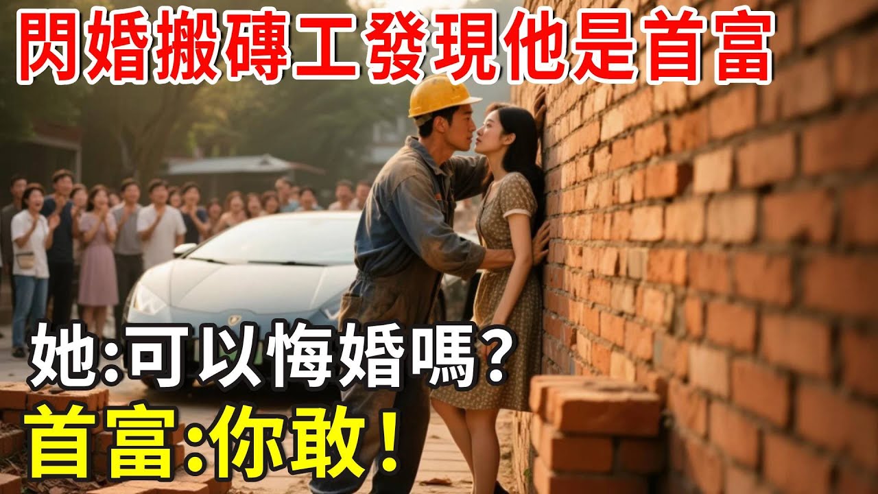 閃婚搬磚工發現他是首富，她：可以悔婚嗎？首富：你敢！#总裁 #人生感悟 #故事分享 #故事頻道 #正能量 #情感 #爽文 #愛情