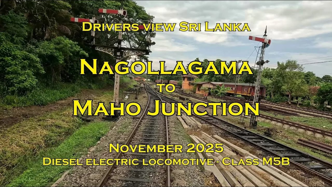 Drivers view Sri Lanka, Nagollagama to Maho Junction, Nov 2025