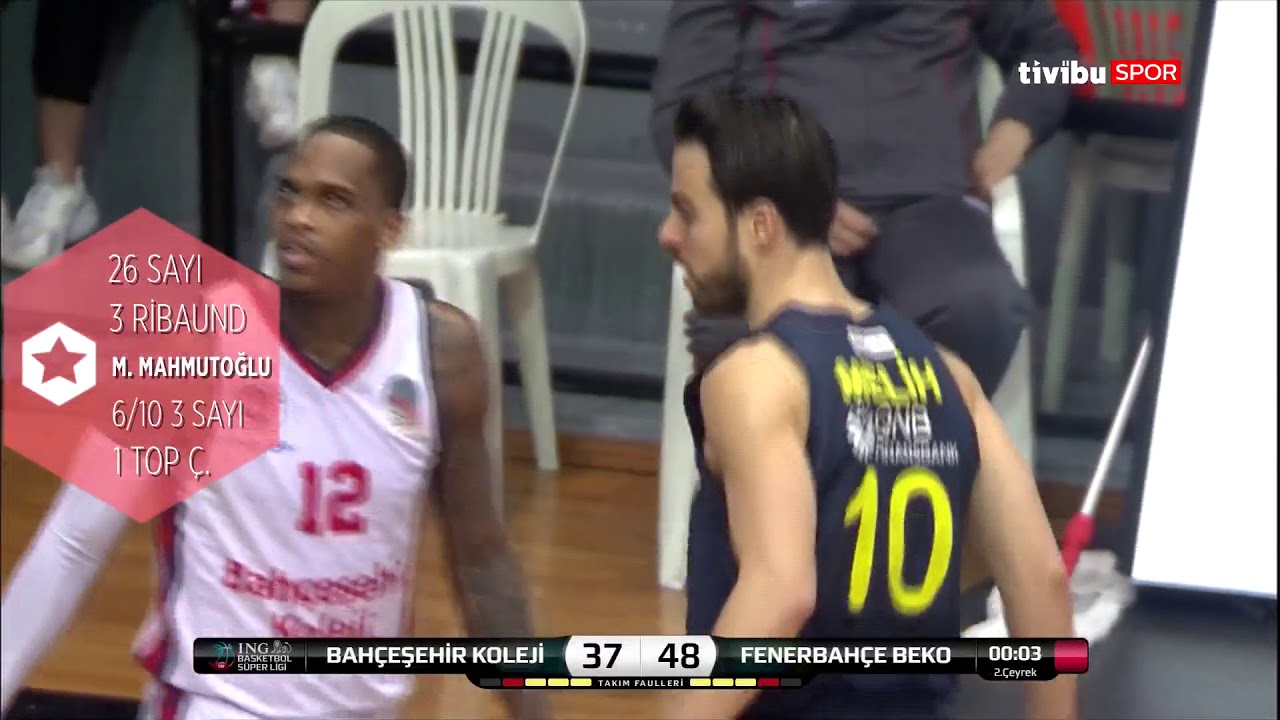 Fenerbahçe Beko'da Melih Mahmutoğlu, Bahçeşehir Koleji karşısında 26 sayıyla yıldızlaştı