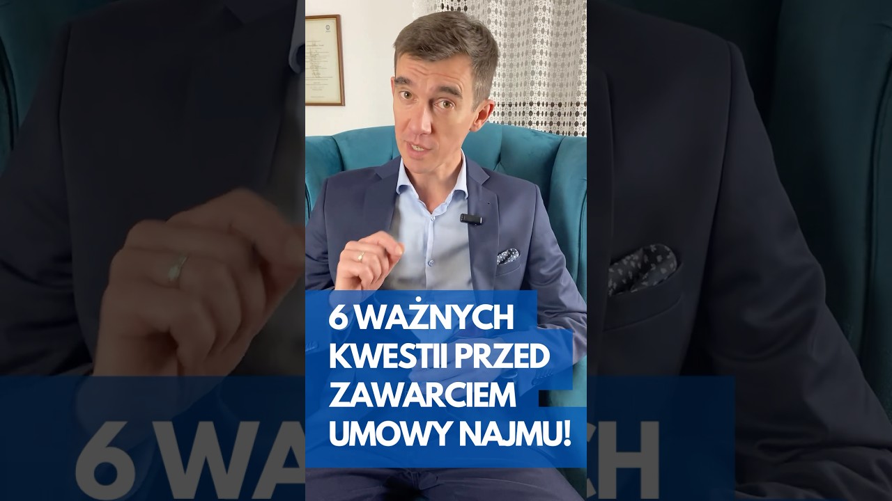 6 ważnych kwesti✅umowa najmu mieszkanka. #umowanajmu #prawnik #najem