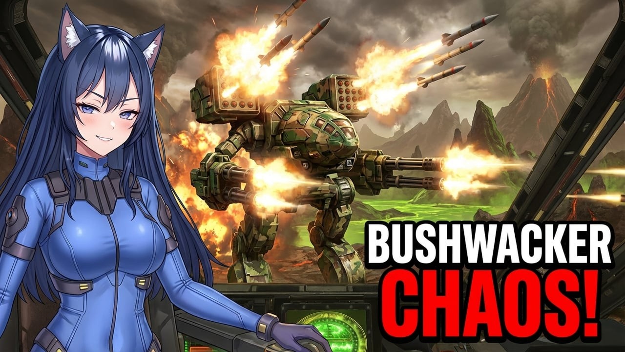 MWO Bushwacker Caustic Valley | 506 Damage Comp Practice