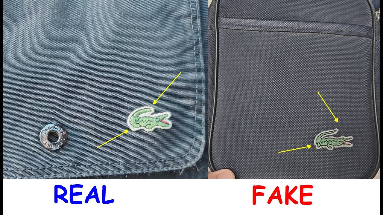 Lacoste bag real vs fake review. How to spot fake lacoste shoulder bag