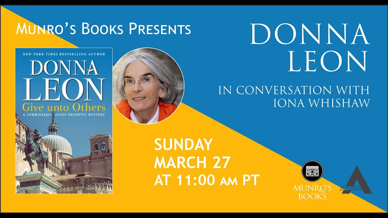Munro's Books Presents: Donna Leon in conversation with Iona Whishaw