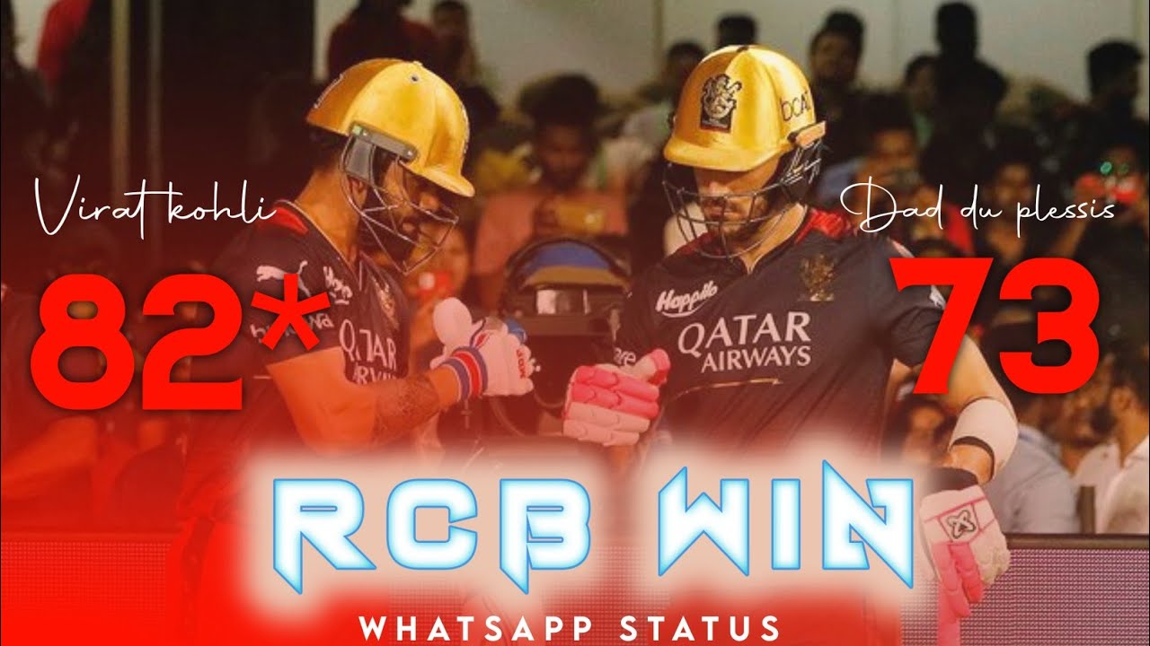 rcb win status 2023  | rcb win whatsapp status| RCB win against mi status| RCB status 2023