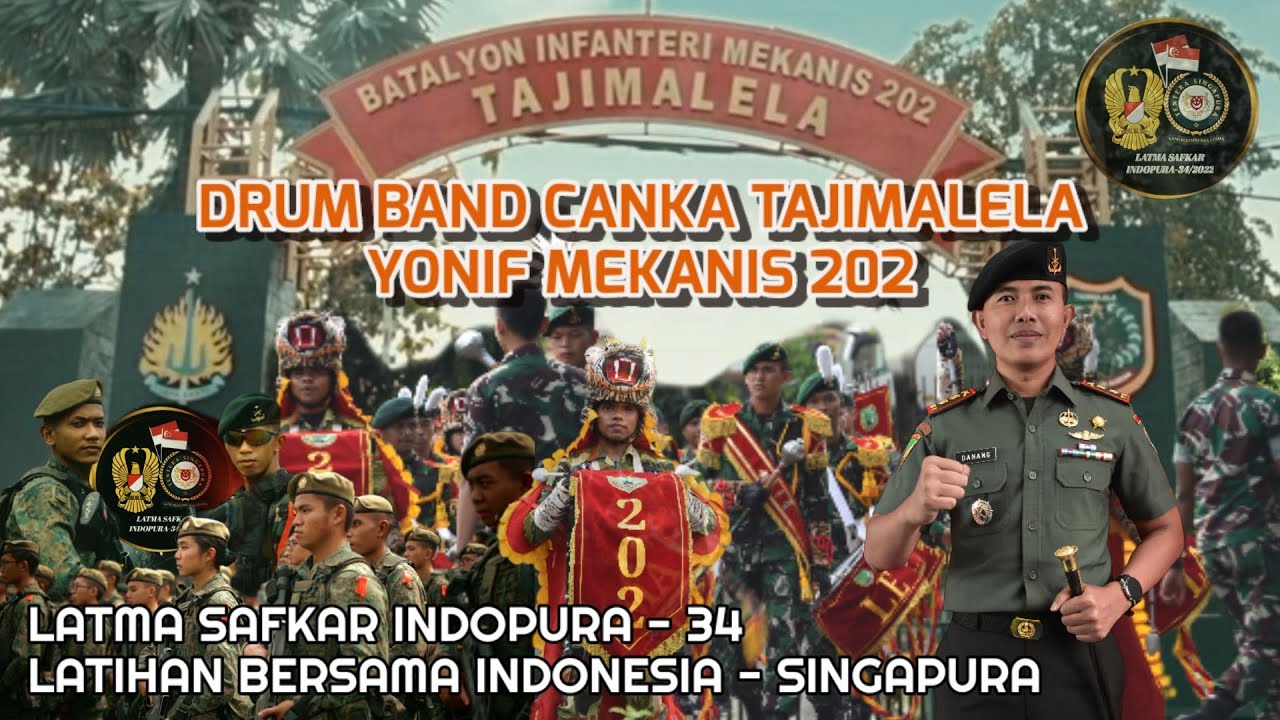 DRUM BAND CANKA TAJIMALELA - YONIF MEKANIS 202 || PADATNYA GIAT LATIHAN BERSAMA DI YONMEK TAJIMALELA