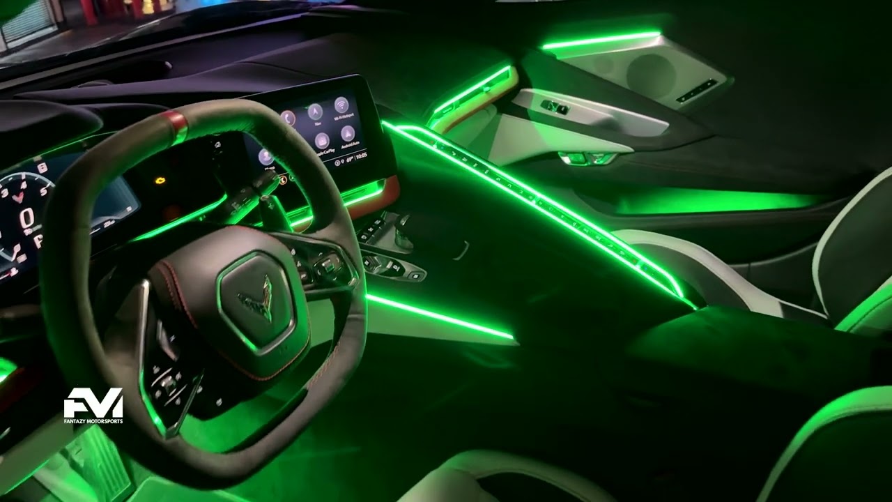 C8 Corvette Ambient Interior TRANSFORMATION | XK Glow Lighting by Fantazy Motorsports