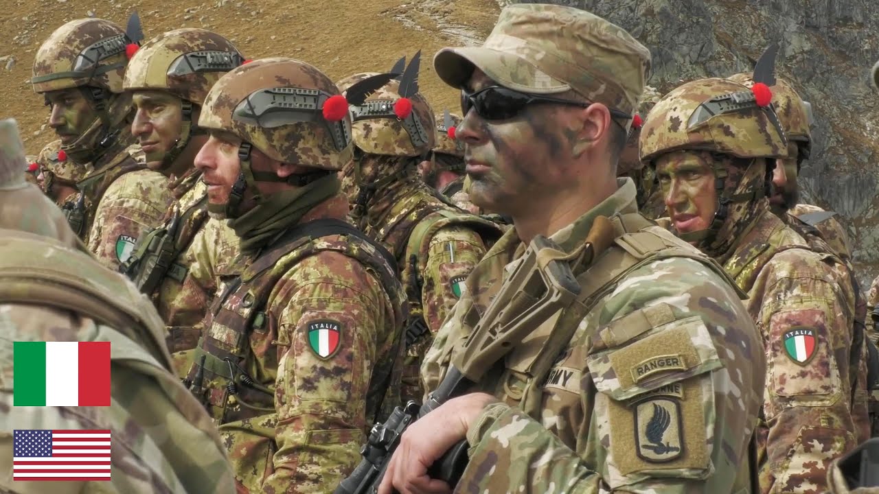 Italian Army's Alpini Mountain Infantry Joined by US Paratroopers