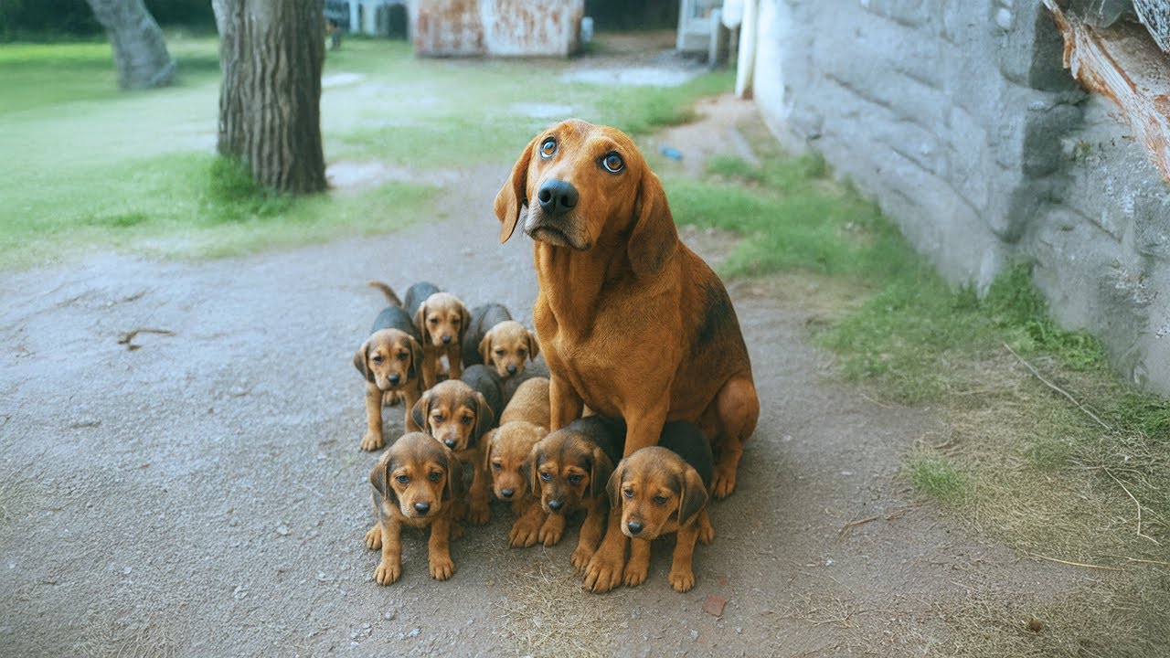 They Tried to Drive Her and Her Puppies Away — But She Begged for Mercy