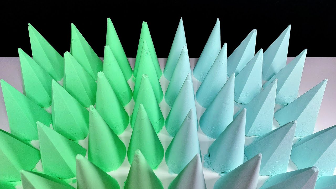 ASMR baking soda crushing cones