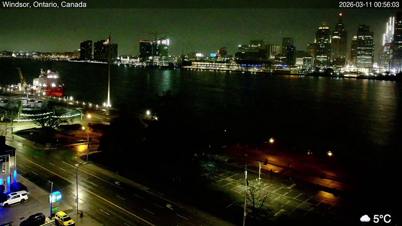 2026-03-10 Morning Segment - Detroit River Live Cam from Windsor, Ontario, Canada