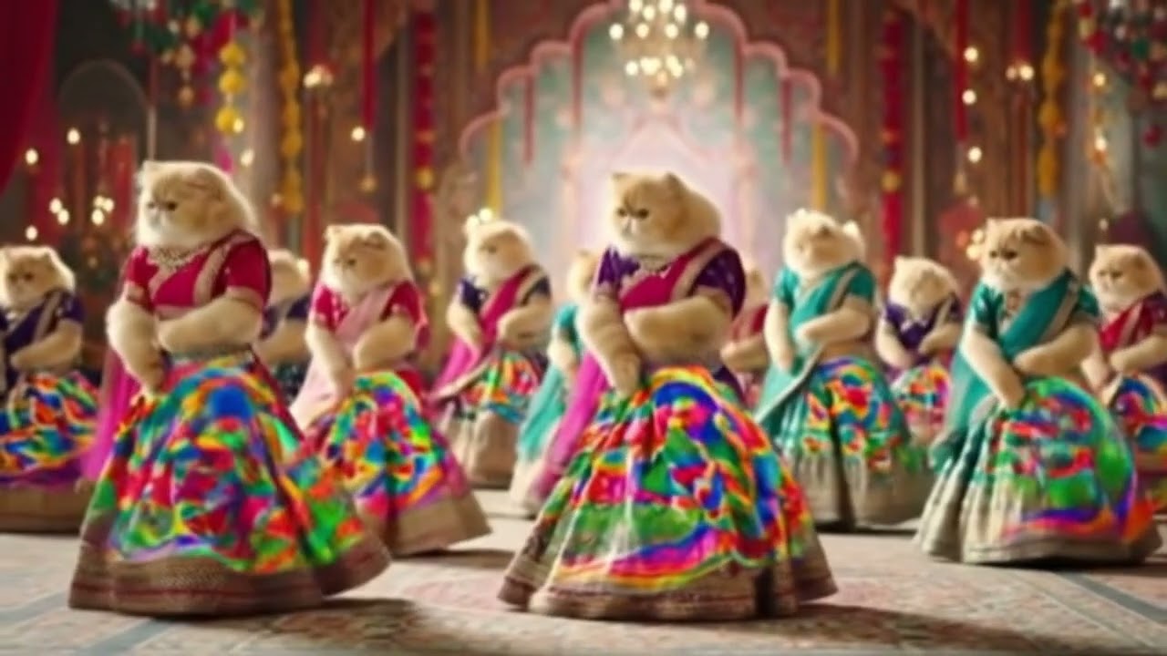 Cats beautiful traditional lehenga dance #catvideos12
