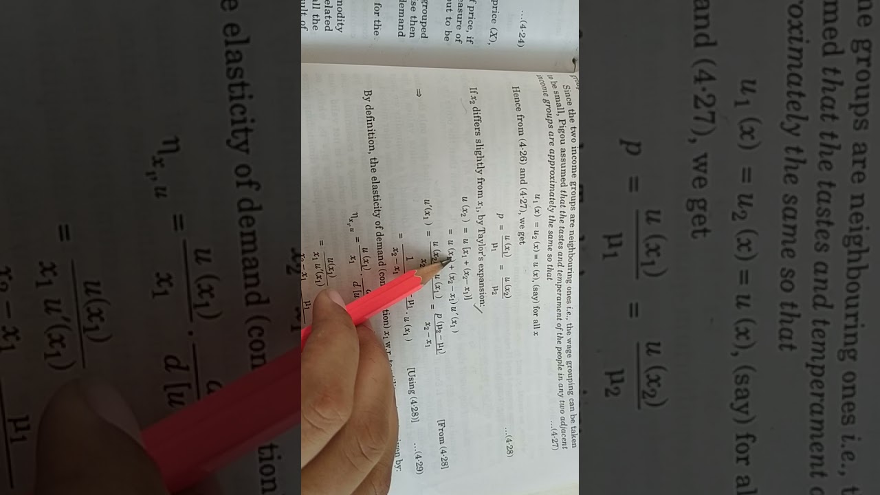 Pigou's method|| family budget data||