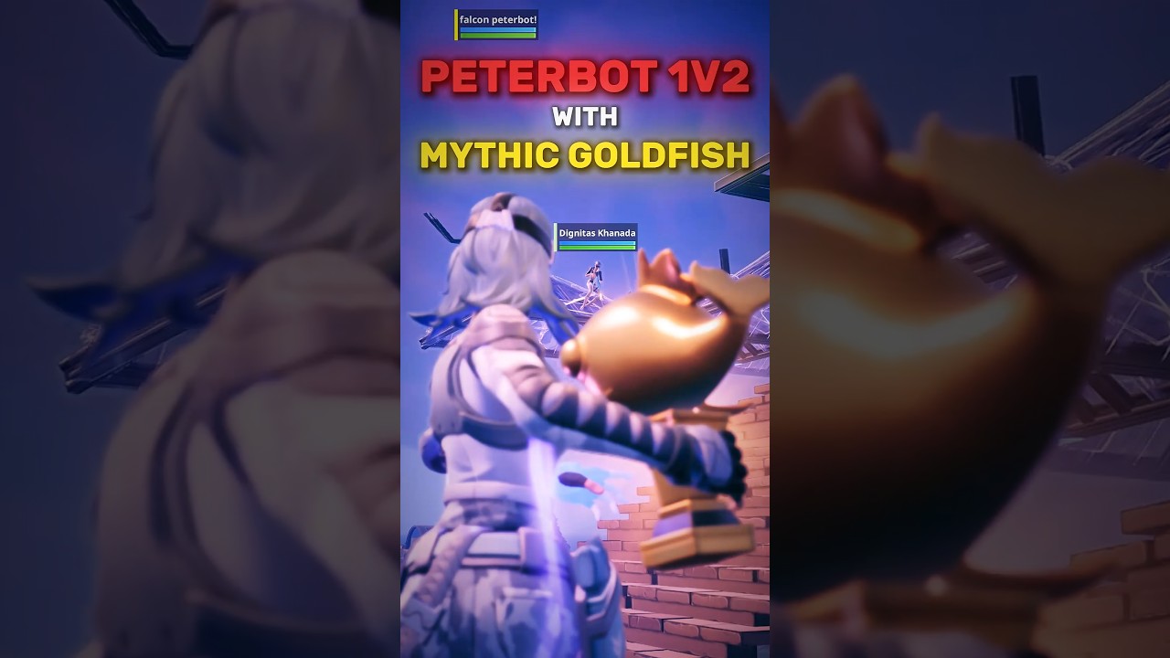 Питербот 1 на 2 с мифической золотой рыбкой | #fortnite #peterbot #fncs