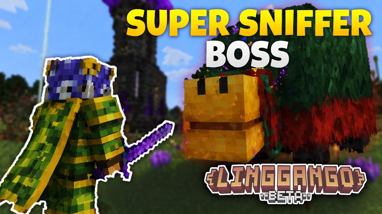 Супербосс-нюхач и улучшение предметов после незерита | Minecraft Linggango ~ Часть 12
