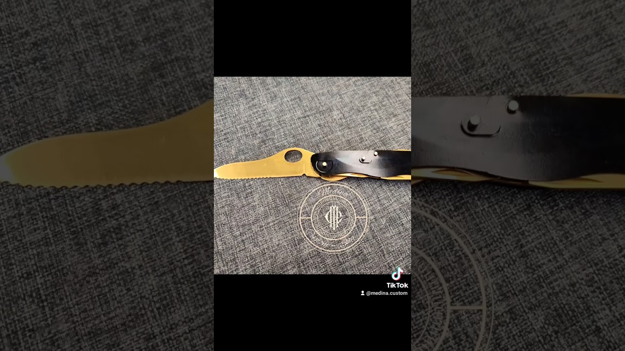 customsak Titanium nitride Medina Custom shop  #customsak#sakmod#victorinox#edcgear