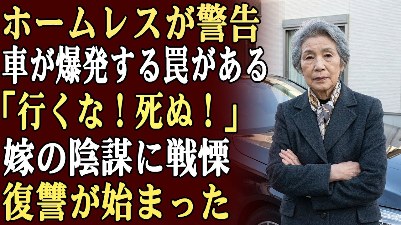 車を運転しようとしたその時、ホームレスの男性が突然私を止めた。「行かないで、あなたは死ぬ！」私は愕然とした。車が、嫁によって爆発するよう細工されていたと知ったのだ…その瞬間、私は復讐を決意した。