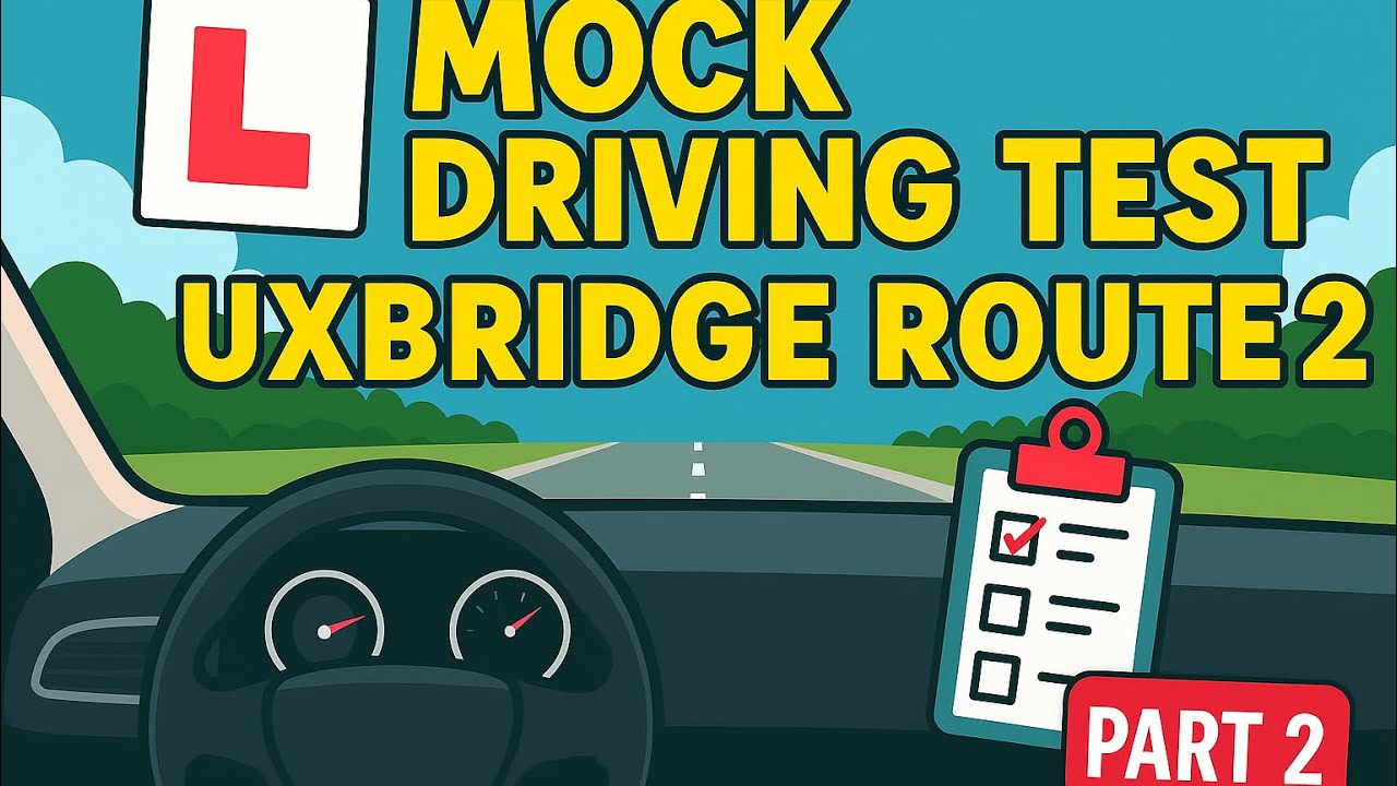 Mock Driving Test | Uxbridge Driving Test Route 2 (Full Test with Student)