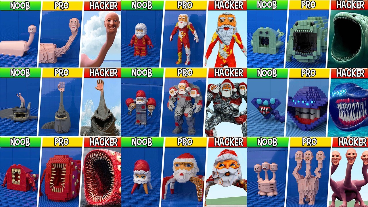 LEGO ALL Characters in Goo Goo Gaga & We Swam Too Far in the Ocean (MEGA COLLECTION) Noob,Pro,HACKER