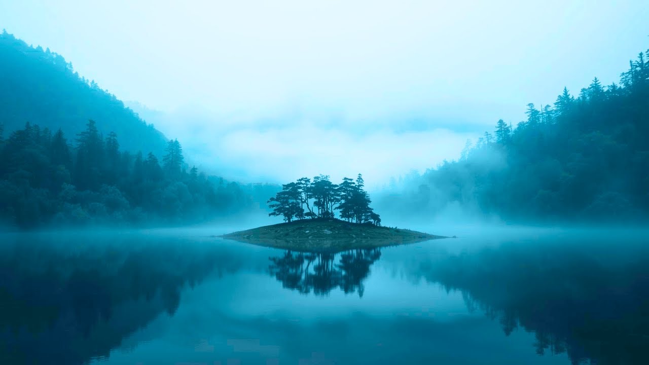 Zen Mountain Flute Music 🌿 Misty Forest & Calm Pond | Meditation, Sleep, Relaxation