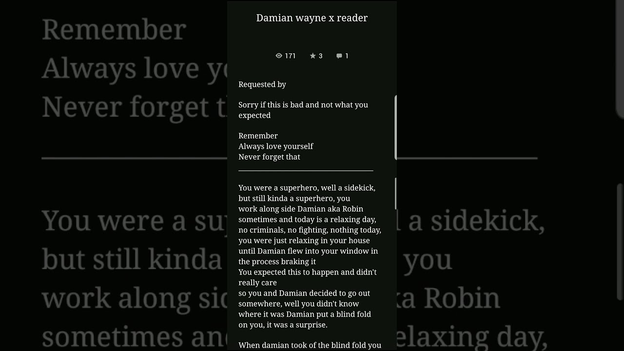 Damian wayne x reader