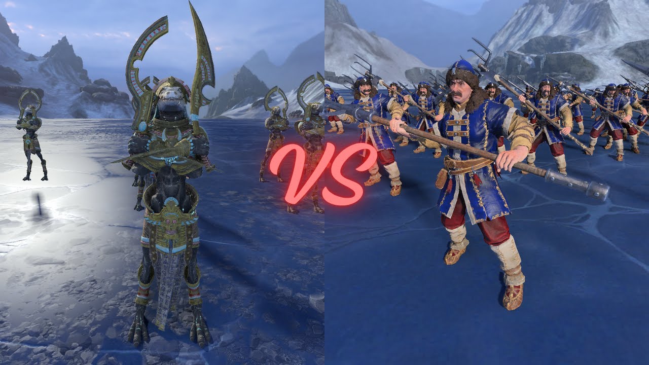 TOTALWAR WARHAMMER 3: USHABTI VS KISLEVITE WARRIORS