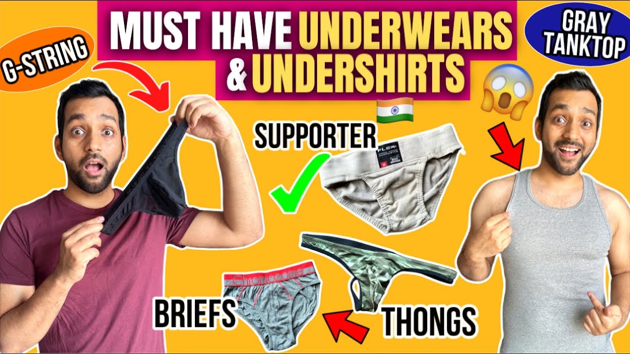 MUST HAVE UNDERWEAR & UNDERSHIRT FOR MEN | Men's Underwear Guide | G-string, Thongs, Briefs,Tanktops