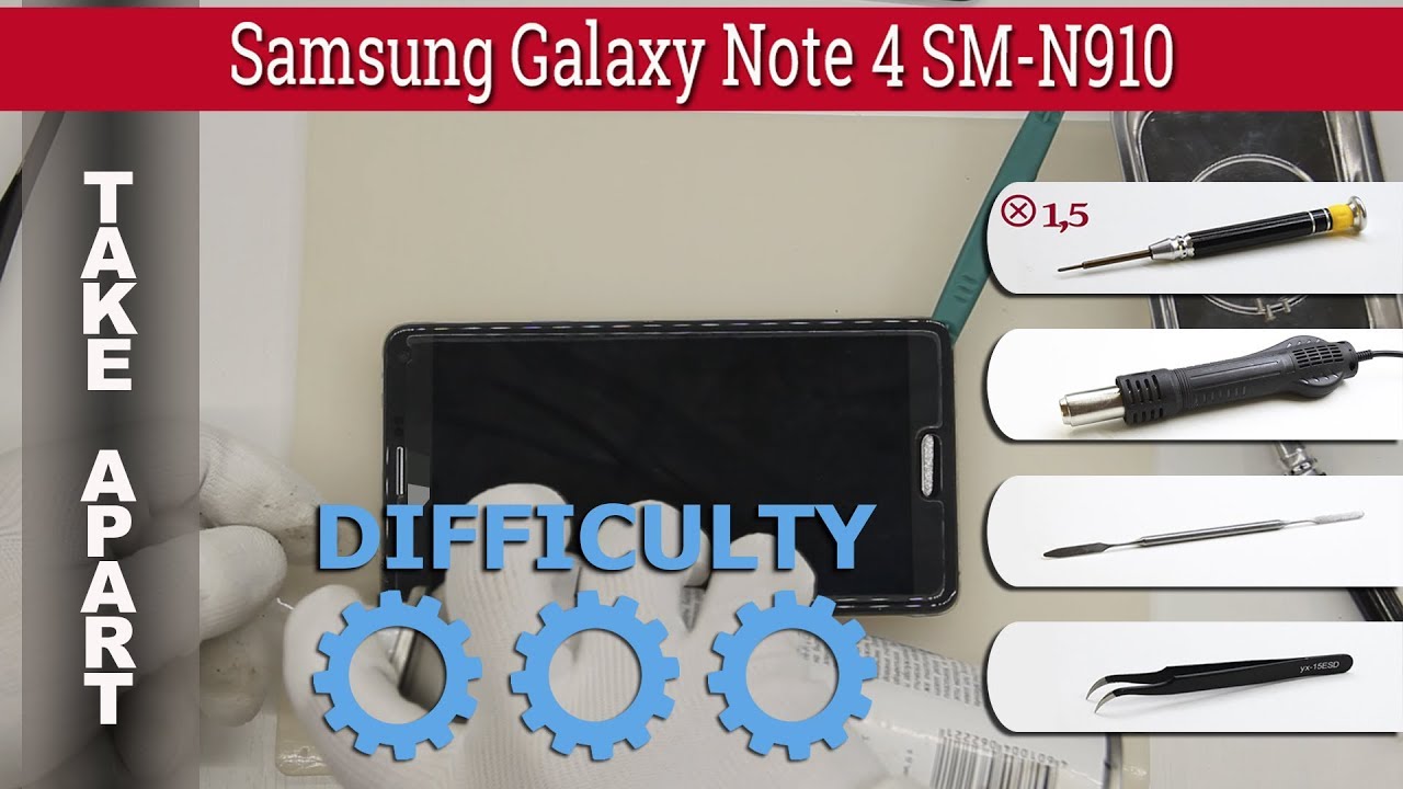 Как разобрать 📱 Samsung Galaxy Note 4 SM-N910