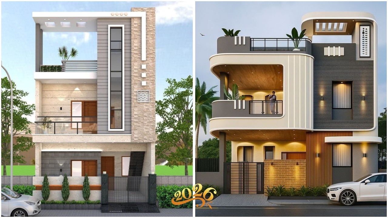 100+ Modern Front Elevation Design for Single & Double Floor House | Latest Home Exterior Ideas 2026