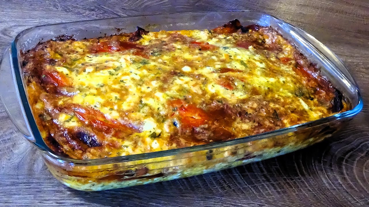 Запеченный перец с яйцом и сыром в духовке. Легкий рецепт ужина!