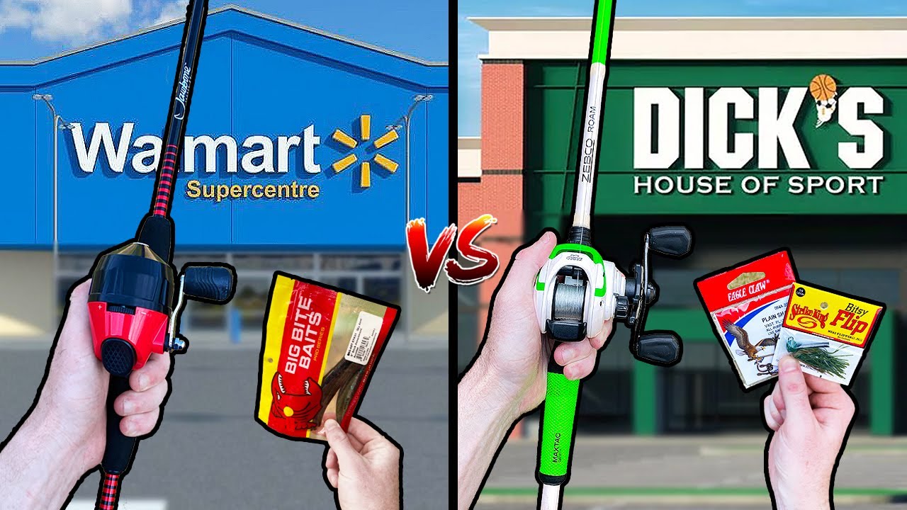 Бюджетный рыболовный челлендж Walmart против Dick's Sporting Goods