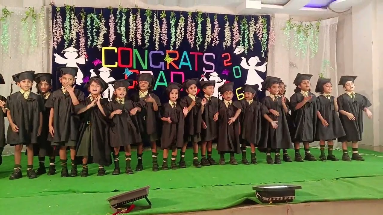 Nectar school ukg class students performance.Thank you thank you teacher song