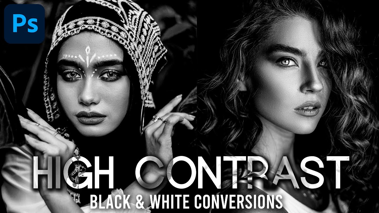 High Contrast Black & White Conversion in Photoshop CC | Dramatic Effect Tutorial