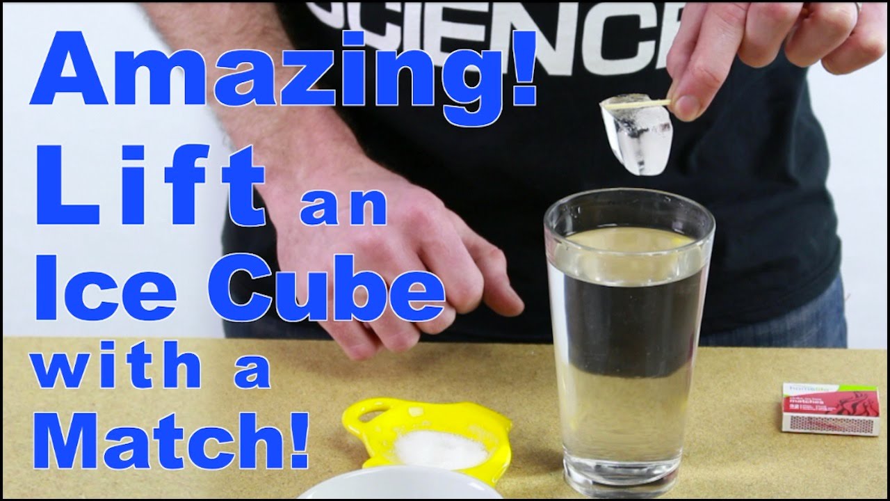 Cool Science Experiment #1 (Lift an Ice Cube with a Match)